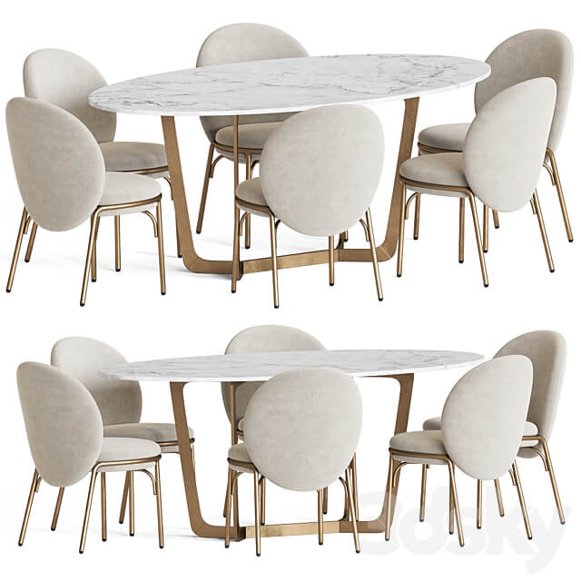 Dining Set 45 Table Chair 3D Models 3DSKY