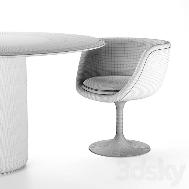 Chair and table VOYAGE Table Chair 3D Models 3DSKY