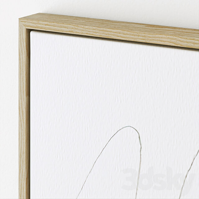 Abstract posters with painting on canvas 3D Models