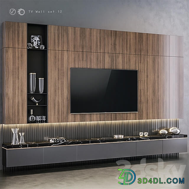 Tv Wall Set 12 3D Models 3DSKY