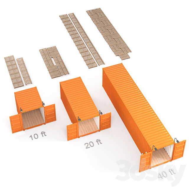 Container 10 20 40 ft Other 3D Models