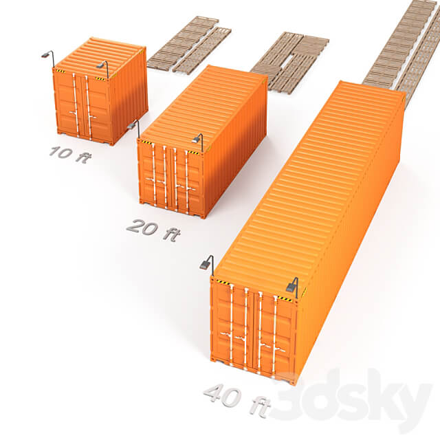 Container 10 20 40 ft Other 3D Models