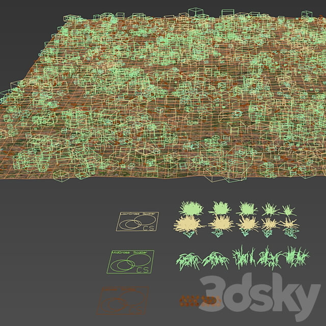 Frosty grass 3D Models 3DSKY