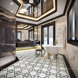  Indochine Bathroom Interior Model by Tran Thanh 