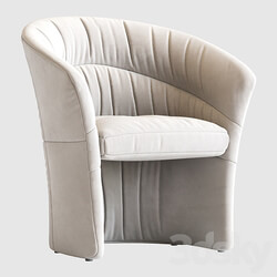 Italian Leather Barrell Lounge Chairs 1980 3D Models 3DSKY 