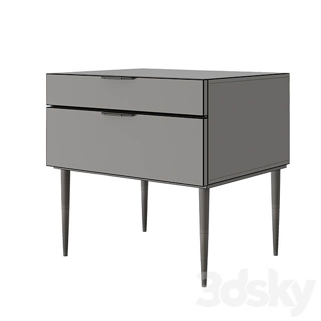 Visney C2 gray bedside table Sideboard Chest of drawer 3D Models 3DSKY