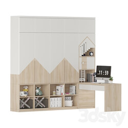 Childrens wardrobe 09 3D Models 3DSKY 