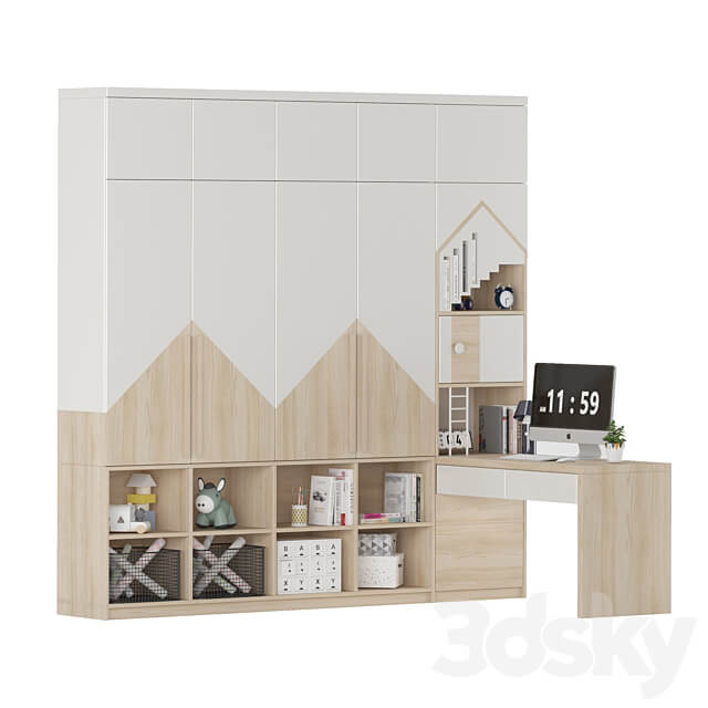 Childrens wardrobe 09 3D Models 3DSKY