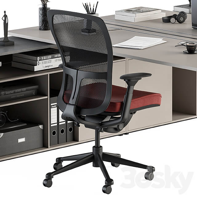 employee Set Office Furniture 244 3D Models 3DSKY