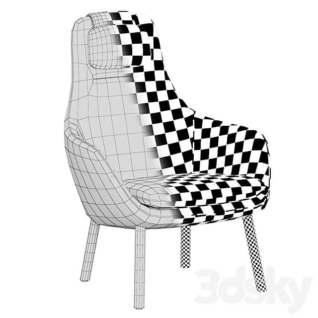 Vitra hal lounge armchair 3D Models 3DSKY