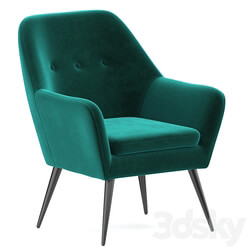 Memphis velvet armchair 3D Models 3DSKY 