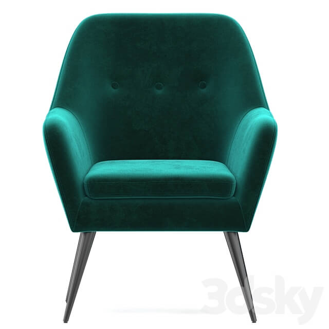 Memphis velvet armchair 3D Models 3DSKY