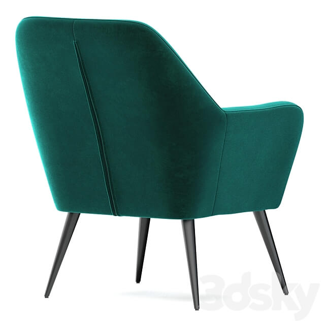 Memphis velvet armchair 3D Models 3DSKY