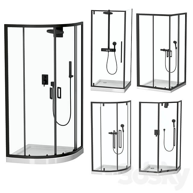 Shower enclosures by RGW set 3D Models 3DSKY