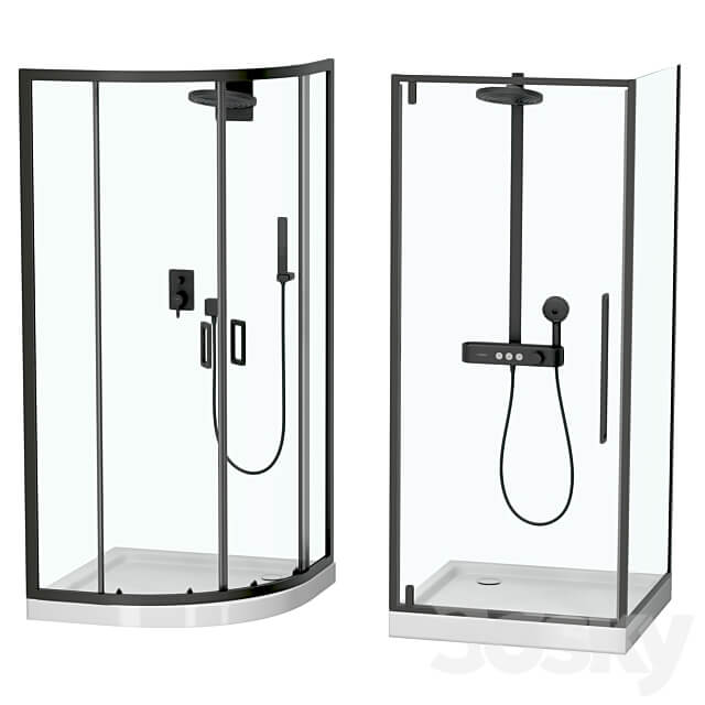 Shower enclosures by RGW set 3D Models 3DSKY