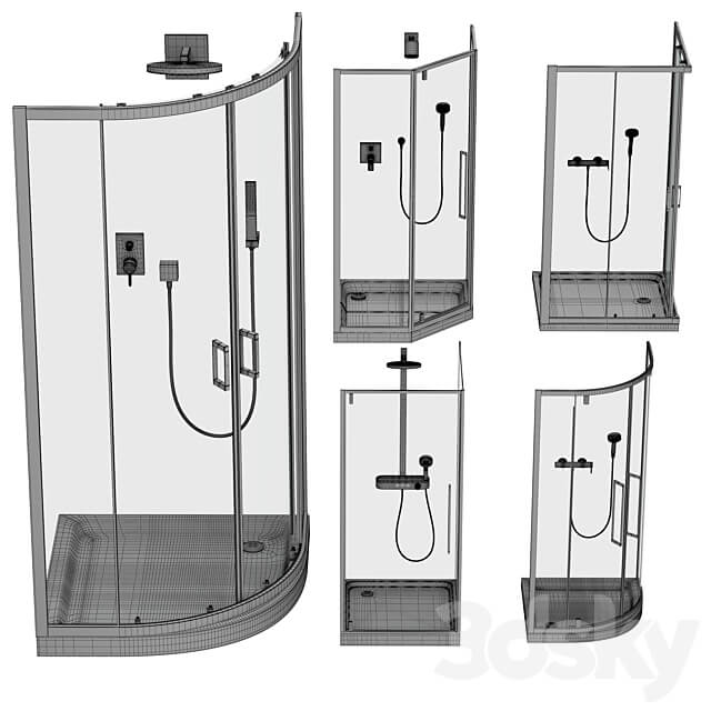 Shower enclosures by RGW set 3D Models 3DSKY