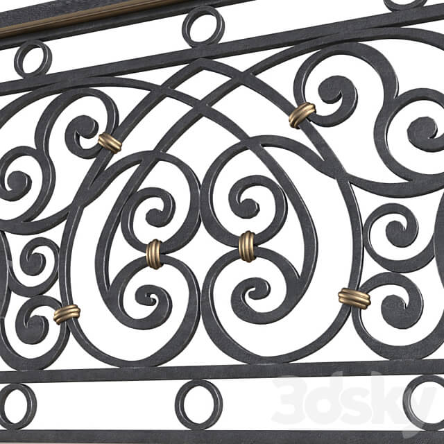 Classic balcony Forged Facade element 3D Models 3DSKY