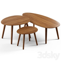 Zara Home The wooden table with beveled corners 3D Models 3DSKY 