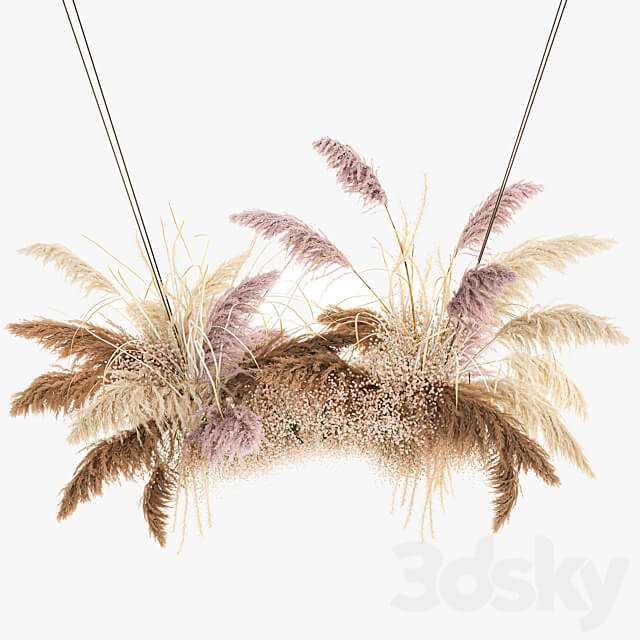 Bouquet 200. pampas grass dried flower reed suspension decoration branches dry decor natural decor dried flower decoration wedding eco design 3D Models
