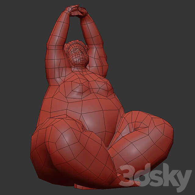 Fat Lady Yoga 3D Models 3DSKY
