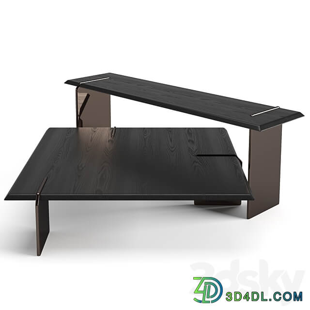 Minotti Keel square coffee tables set 3D Models 3DSKY