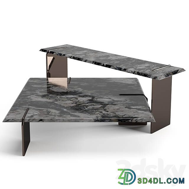 Minotti Keel square coffee tables set 3D Models 3DSKY