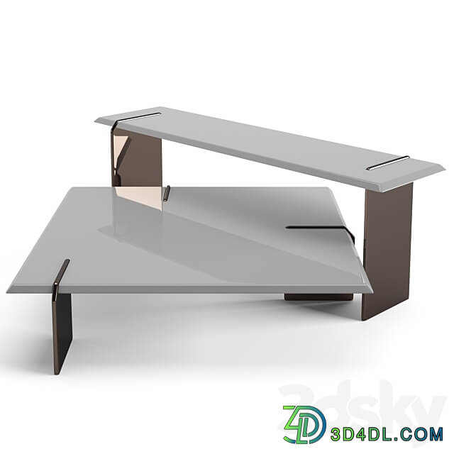 Minotti Keel square coffee tables set 3D Models 3DSKY