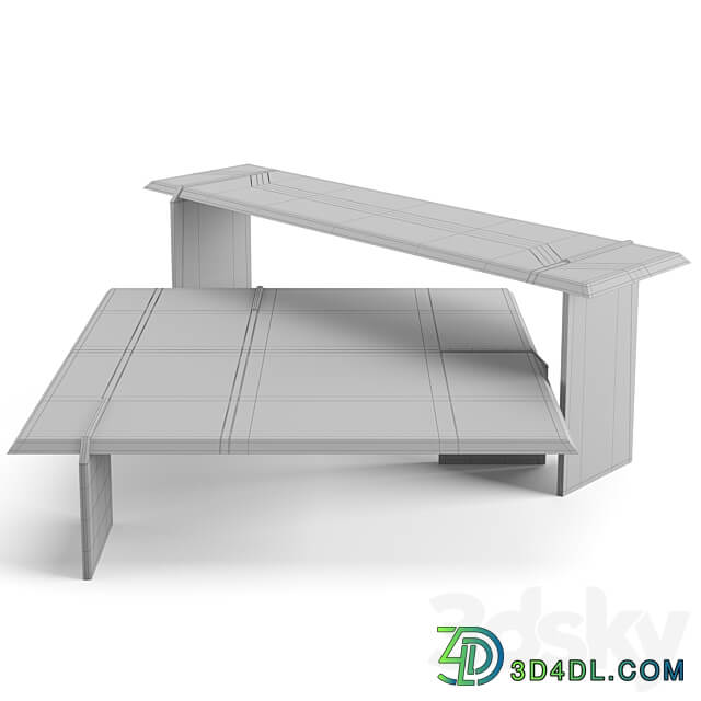 Minotti Keel square coffee tables set 3D Models 3DSKY