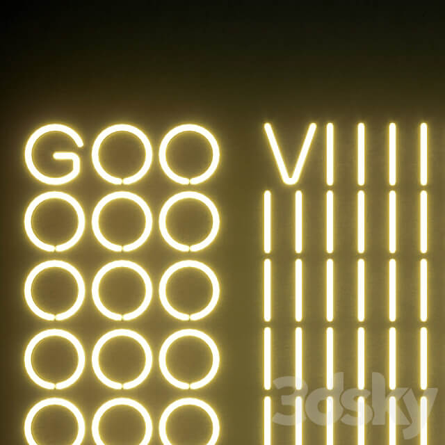 Light modules Set 68 Neon Technical lighting 3D Models 3DSKY