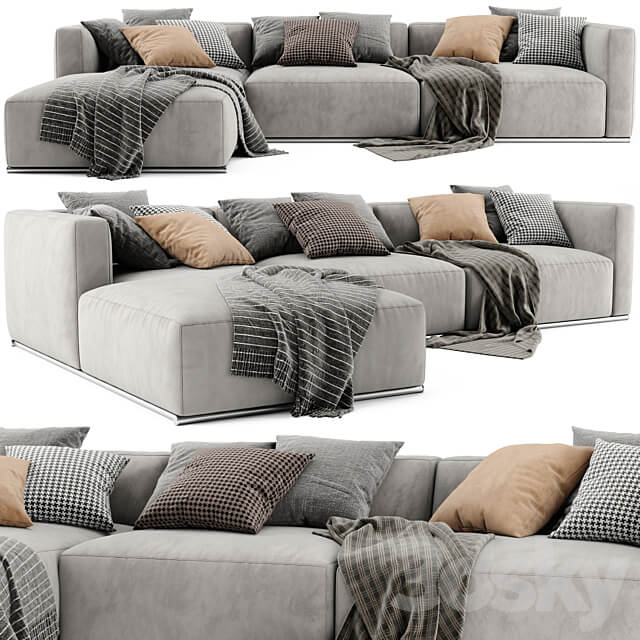 Poliform Shangai Chaise Longue Sofa 2 3D Models 3DSKY