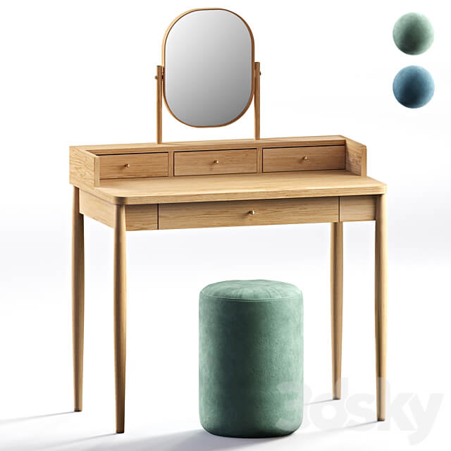 Lussan dressing table and Luxore ottoman LA REDOUTE INTERIEURS 3D Models 3DSKY