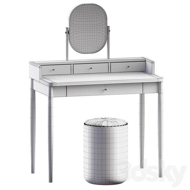 Lussan dressing table and Luxore ottoman LA REDOUTE INTERIEURS 3D Models 3DSKY