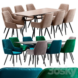 Pablo dining chair and Avanti table Table Chair 3D Models 3DSKY 