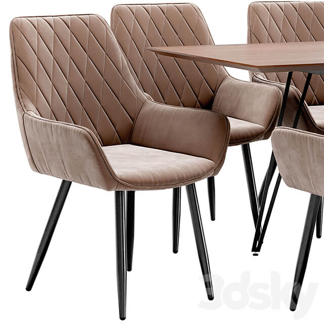 Pablo dining chair and Avanti table Table Chair 3D Models 3DSKY