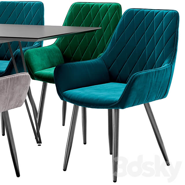 Pablo dining chair and Avanti table Table Chair 3D Models 3DSKY