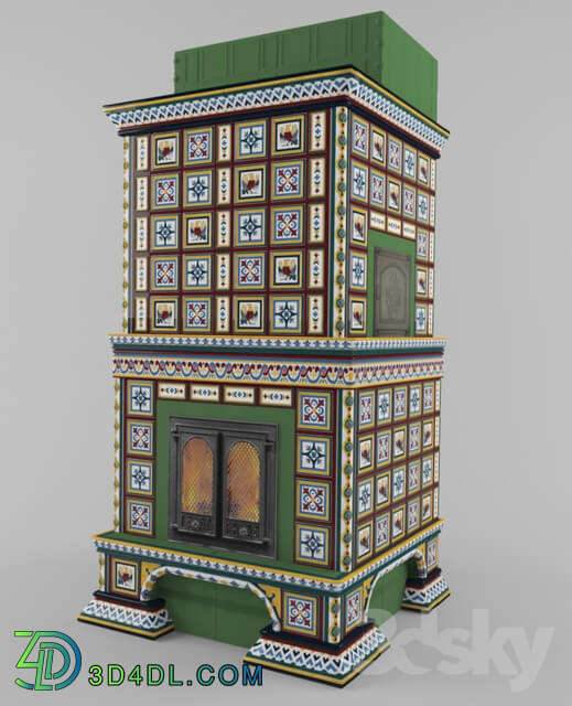 Tiled stove