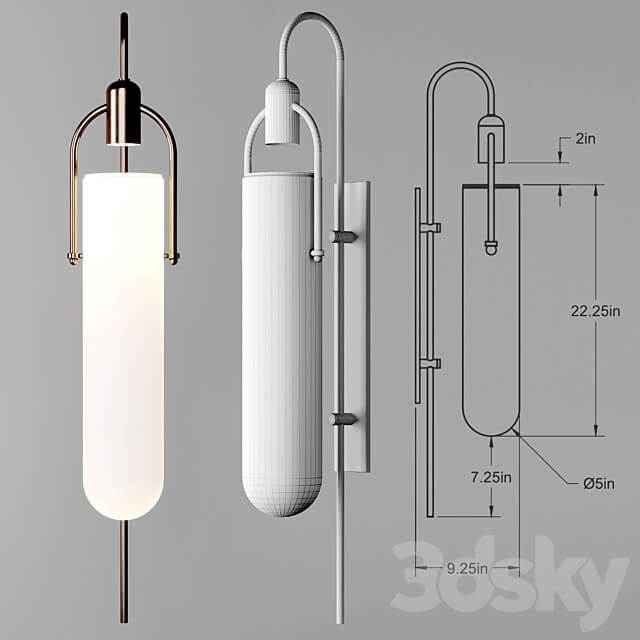 ALLIED MAKER ARC WELL SCONCE 22 3D Models 3DSKY