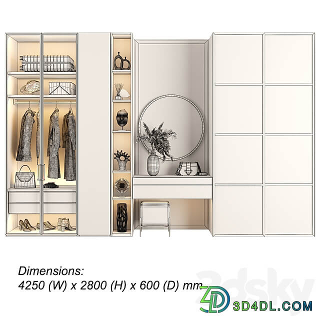 Furniture composition for the hallway 103 3D Models 3DSKY