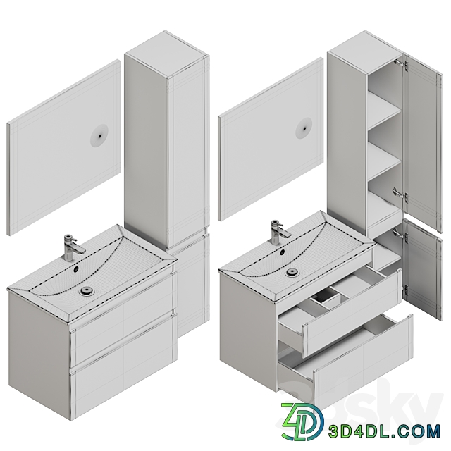Am.Pm X Joy 80 Pencil case wall floor 3D Models 3DSKY