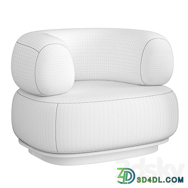 Split armchair 3D Models 3DSKY
