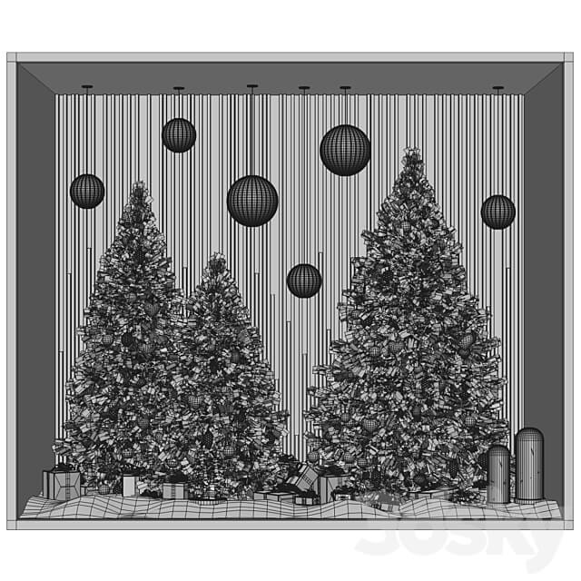 New Year 39 s showcase of the wall panels store 3D Models 3DSKY