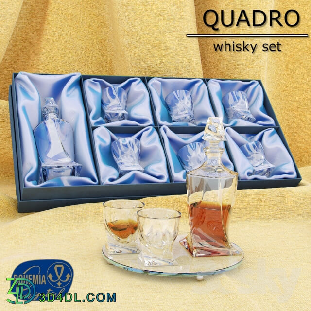 Set for whiskey Quadro