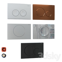 GEBERIT flush plates for installation 5 pcs. part 1 Bathroom accessories 3D Models 3DSKY 