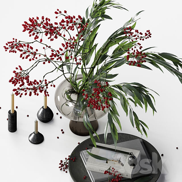 Decorative set with berry bouquet 031 3D Models 3DSKY