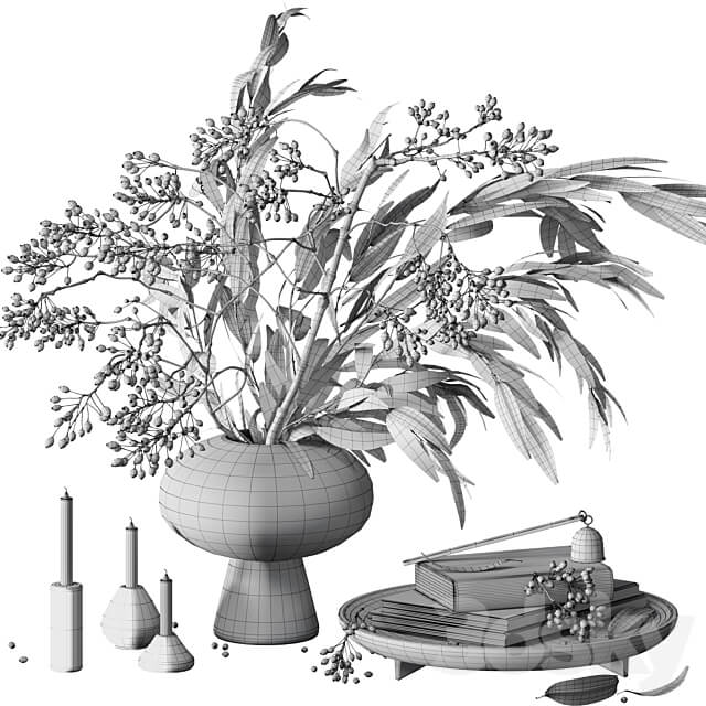 Decorative set with berry bouquet 031 3D Models 3DSKY