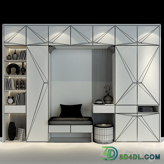 Hallway Furniture cabinet set 492 3D Models 3DSKY