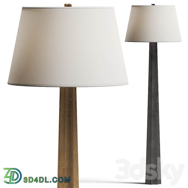 Mcgee Co. Fluted Spire Floor Lamp 3D Models 3DSKY