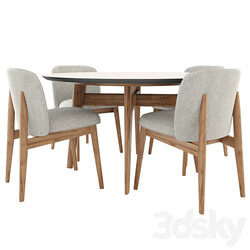 Abrey chair and table Table Chair 3D Models 3DSKY 
