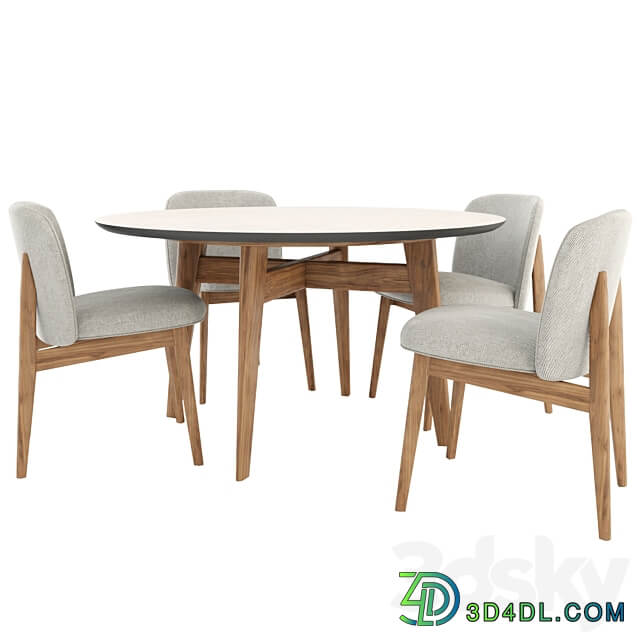 Abrey chair and table Table Chair 3D Models 3DSKY