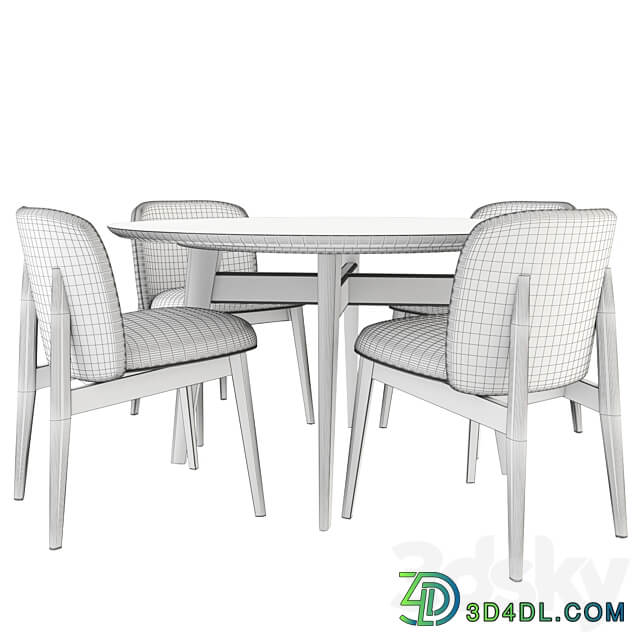 Abrey chair and table Table Chair 3D Models 3DSKY
